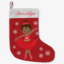 Ballerina de Navidades afroamericanos personalizad