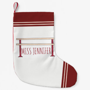 Calcetín Navideño Pequeño Ballet Barre Teacher de danza Studio Ballerina