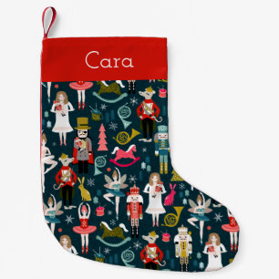 Calcetín Navideño Pequeño Ballet Nutcracker personalizado
