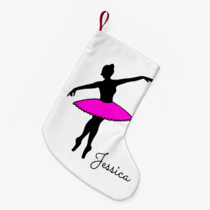 Calcetín Navideño Pequeño Ballet rosa Ballerina Maestra de Baile Neon Tutu