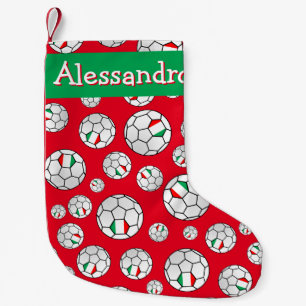 Calcetín Navideño Pequeño Balón de fútbol al azar personalizado diversión