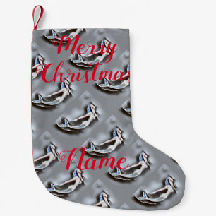 Calcetín Navideño Pequeño Bañando Mermaid Grey Thunder_Cove