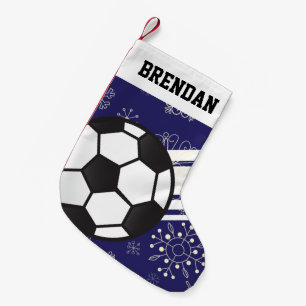 Calcetín Navideño Pequeño Bandas deportivas personalizadas Balas de fútbol
