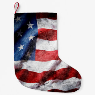 Calcetín Navideño Pequeño Bandera de Estados Unidos