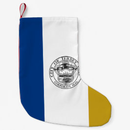 Calcetín Navideño Pequeño Bandera de Jersey City (Nueva Jersey)