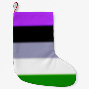 Calcetín Navideño Pequeño Bandera del orgullo de Falln Genderqueer