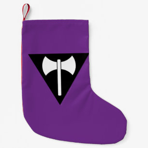 Calcetín Navideño Pequeño bandera del orgullo lésbico SlipperyJoe feminista 