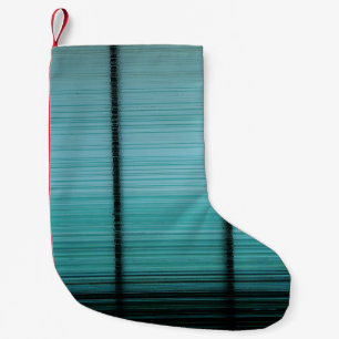 Calcetín Navideño Pequeño Barra metalizado blanca y negra