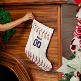 Calcetín Navideño Pequeño Baseball Look Personalizado Stocking