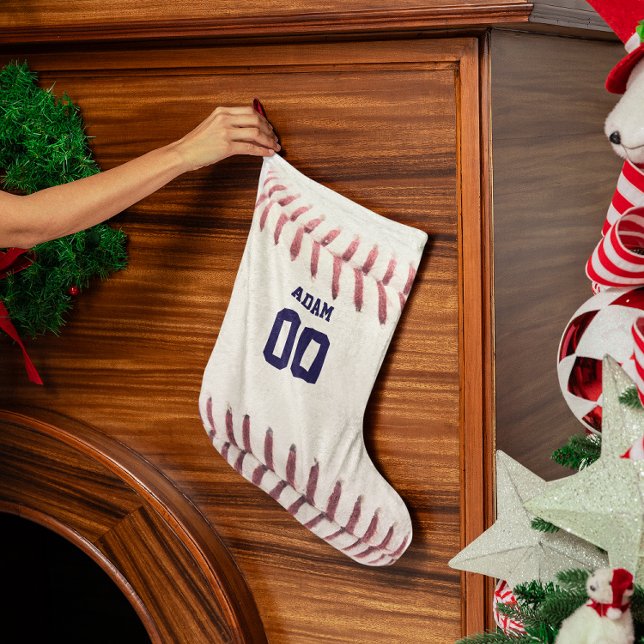 Calcetín Navideño Pequeño Baseball Look Personalizado Stocking (Subido por el creador)