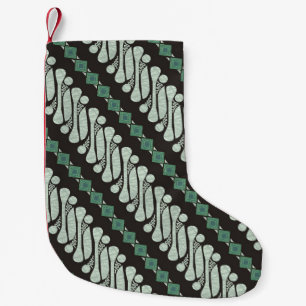 Calcetín Navideño Pequeño Batik Parang Yogyakarta, en varios patrones modern