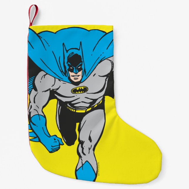 Calcetín Navideño Pequeño Batman avanza (Anverso)
