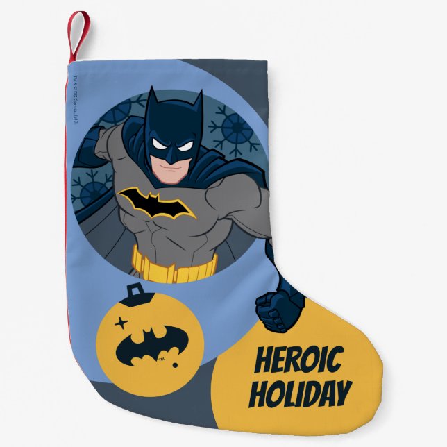 Calcetín Navideño Pequeño Batman Holiday Bauble (Anverso)