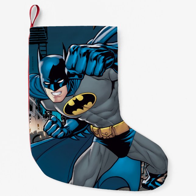 Calcetín Navideño Pequeño Batman Punch (Anverso)