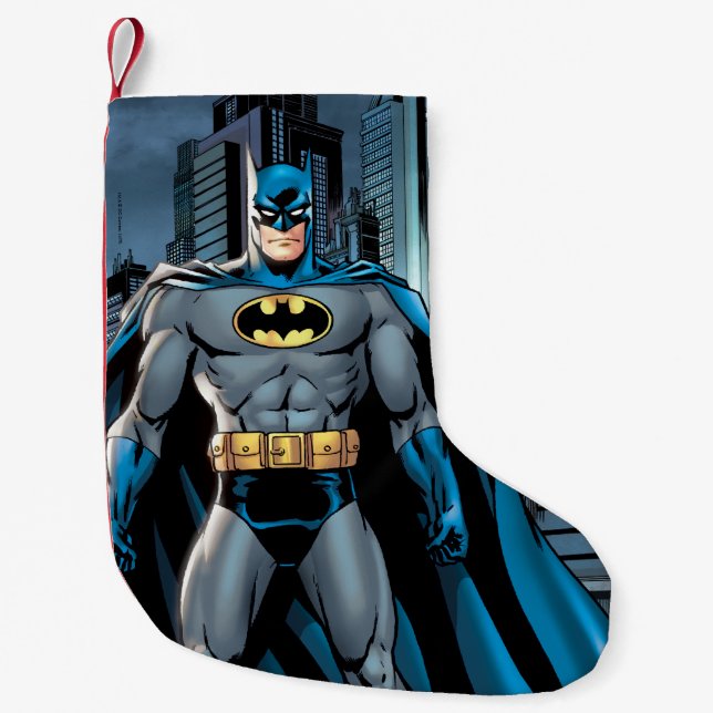 Calcetín Navideño Pequeño Batman Stands Up (Anverso)