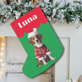 Calcetín Navideño Pequeño Beagle Spaniel regalo de perro Navidades mascota p