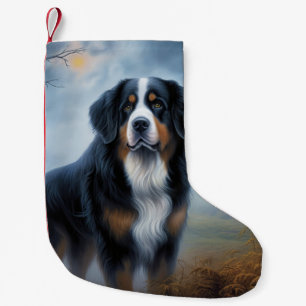 Calcetín Navideño Pequeño Bernese Mountain Halloween Scary