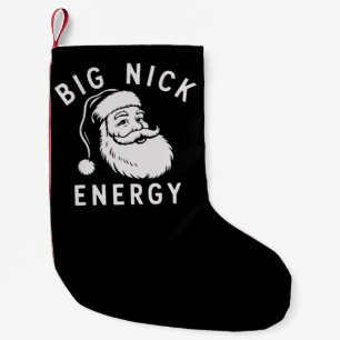 Calcetín Navideño Pequeño Big Nick Energy Divertido Xmas Gordo Santa Claus S