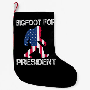 Calcetín Navideño Pequeño Bigfoot Para Presidente Bigfoot Divertido