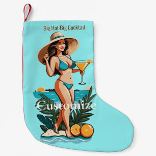 Calcetín Navideño Pequeño Bikini Babe Gran Gorra - Gran Cocktail Thunder_Cov