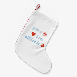 Calcetín Navideño Pequeño Billares del amor de la paz