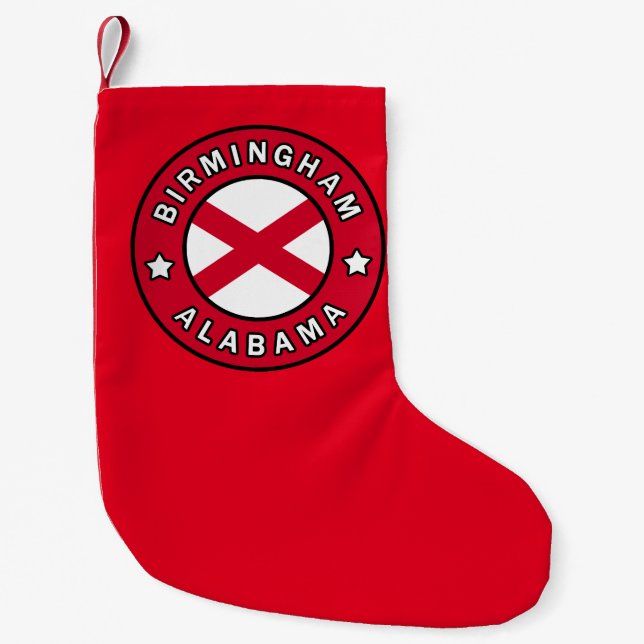 Calcetín Navideño Pequeño Birmingham Alabama (Anverso)
