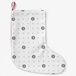 Calcetín Navideño Pequeño Bitcoin Polka Dots Christmas Stocking (Small)