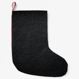 Calcetín Navideño Pequeño Black leather texture and backgroundleather,textur