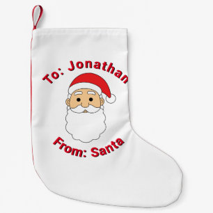 Calcetín Navideño Pequeño Blanco lindo de los Navidades de la familia de nom