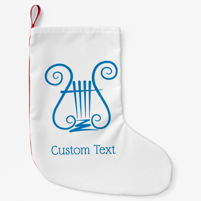 Calcetín Navideño Pequeño Blue Lyre (Anverso)
