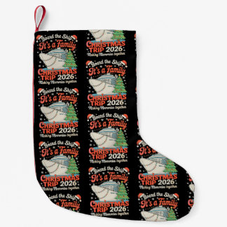 Calcetín Navideño Pequeño Board The Ship It's A Family Christmas Trip 2026