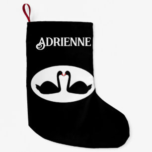 Calcetín Navideño Pequeño Boda gótico Kissing Black Swans Nombre personaliza