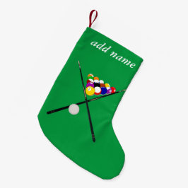 Calcetín Navideño Pequeño Bolas de Billiard y Cuotas de Piscina