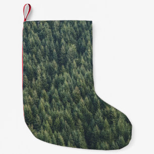 CALCETÍN NAVIDEÑO PEQUEÑO BOSQUE DE ÁRBOL PINO