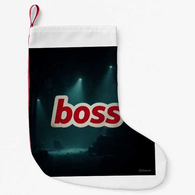 CALCETÍN NAVIDEÑO PEQUEÑO BOSS (Anverso)