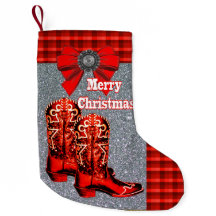 Botas de vaquero rojas occidentales con la tela