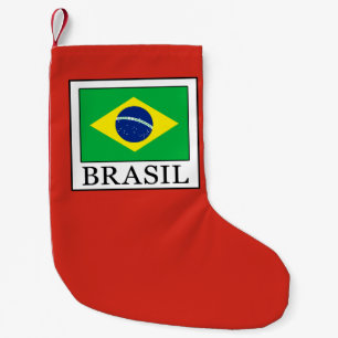 Calcetín Navideño Pequeño Brasil