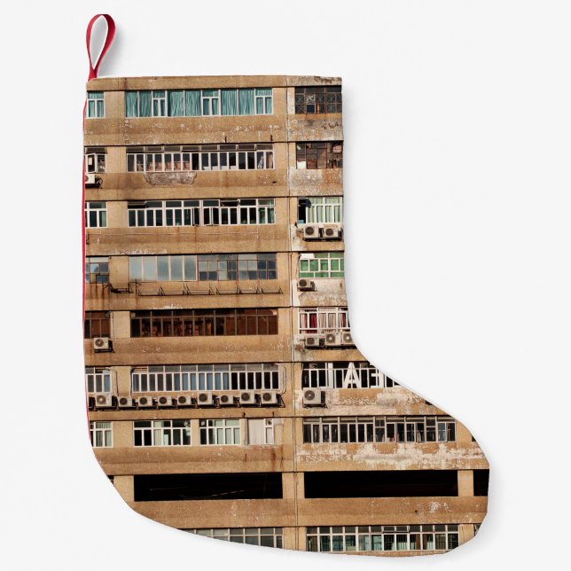 CALCETÍN NAVIDEÑO PEQUEÑO BROWN CONCRETE BUILDING (Anverso)