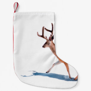CALCETÍN NAVIDEÑO PEQUEÑO BROWN DEER ON WHITE BACKGROUND