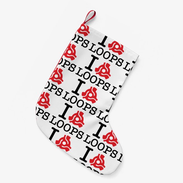 Calcetín Navideño Pequeño Bucles del adaptador I 45 (Frente (Colgado))