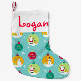 Calcetín Navideño Pequeño Buenas fiestas ornamentos