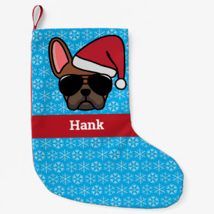Calcetín Navideño Pequeño Bulldog francés Red Fawn navidades