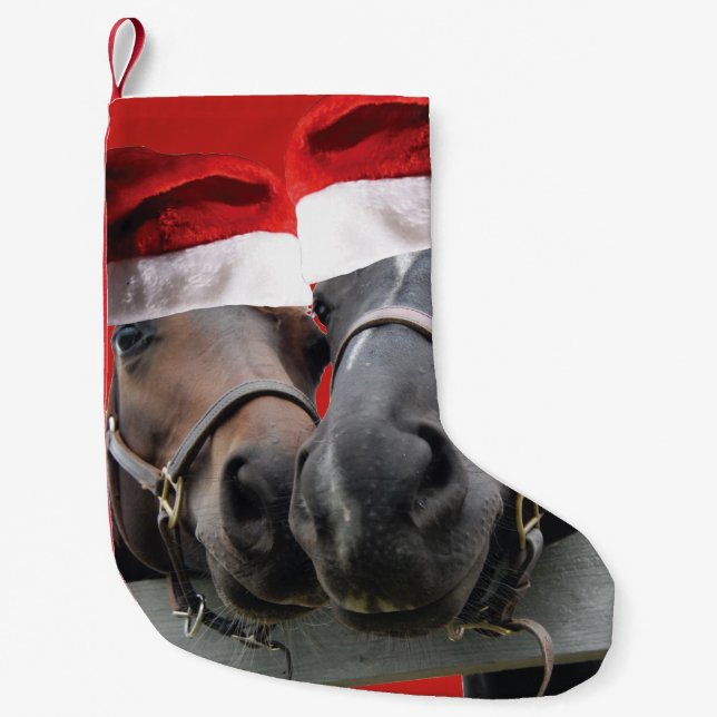 Calcetín Navideño Pequeño Caballos navidades (Anverso)