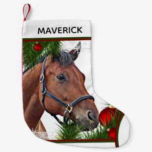 Calcetín Navideño Pequeño Caballos Navidades Ecuestres, caballos de pura pon