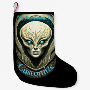 Calcetín Navideño Pequeño Cabeza de cráneo de Alien Thunder_Cove