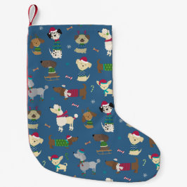 Calcetín Navideño Pequeño Cachorros de Navidad de Dibujos Animados  