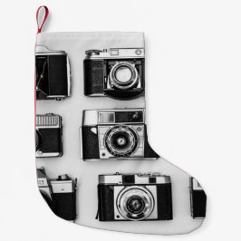 Calcetín Navideño Pequeño Cámaras blancos y negros