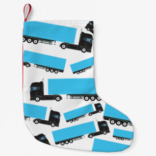 Calcetín Navideño Pequeño Camiones de transporte de camiones semirremolques