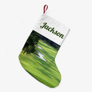 Calcetín Navideño Pequeño Campo de golf y trampas de arena