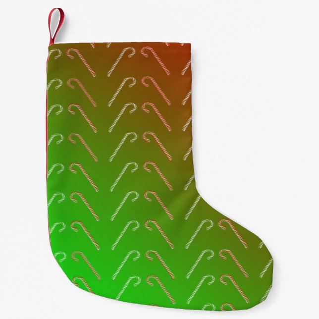 Calcetín Navideño Pequeño Candy Cane (Anverso)